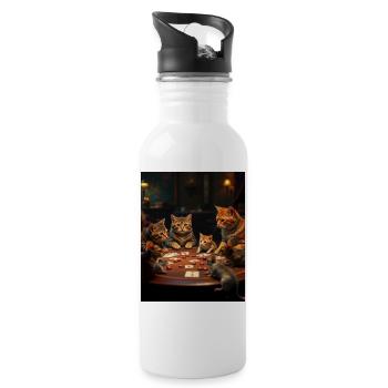 Didimaus69 - Trinkflasche mit integriertem Trinkhalm - Weiß - Rechts