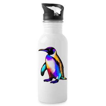 Pingouin - Gourde avec paille intégrée - blanc - Droite