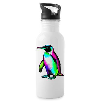 Pingouin - Gourde avec paille intégrée - blanc - Droite