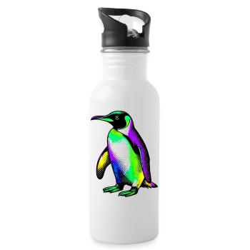 Pingouin - Gourde avec paille intégrée - blanc - Droite