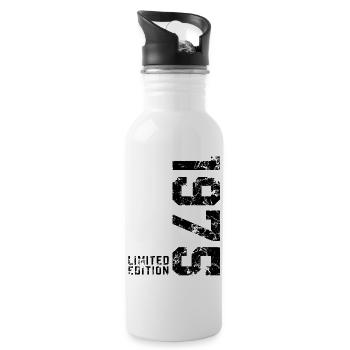 1975 Jahrgang Limited Edition - Trinkflasche mit integriertem Trinkhalm - Weiß - Rechts
