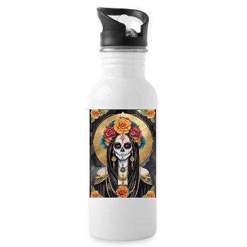 LA CATRINA DELUXE - Gourde avec paille intégrée - blanc - Droite