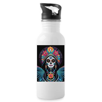LA CATRINA DELUXE - Gourde avec paille intégrée - blanc - Droite