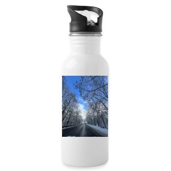 IMG 1814 - Trinkflasche mit integriertem Trinkhalm - Weiß - Rechts