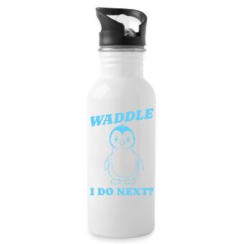 Waddle I do next gift - Water bottle with straw - white - Right
