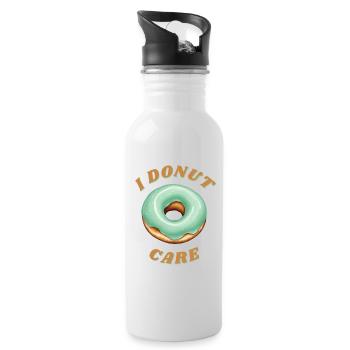I DONUT CARE - Trinkflasche mit integriertem Trinkhalm - Weiß - Rechts