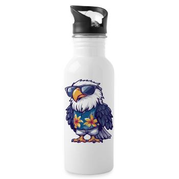 Eagle Comique Drôle d’été - Gourde avec paille intégrée - blanc - Droite