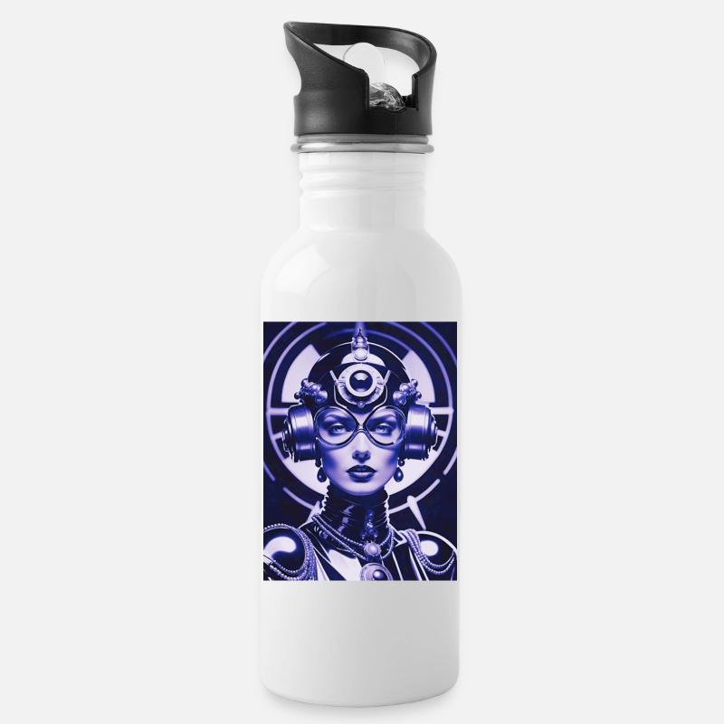 DIVAMANIE CYBORG - Gourde avec paille intégrée - blanc