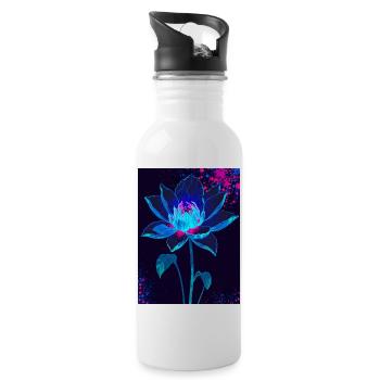 Flourish in the Void - Water bottle with straw - white - Right