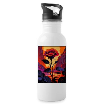 Thorns of the Volcano - Water bottle with straw - white - Right