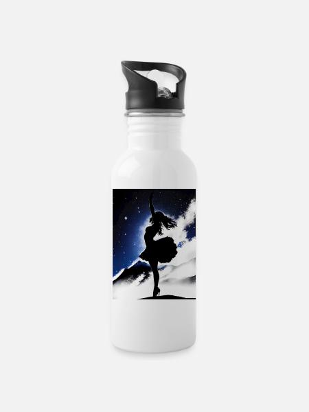 SWS GIRL IN SPACE - Water bottle with straw - white
