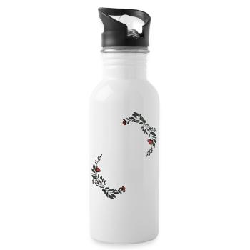 Buchstabe A - Trinkflasche mit integriertem Trinkhalm - Weiß - Rechts