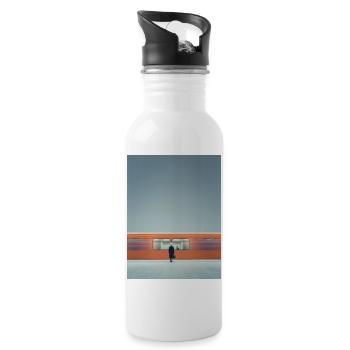 Minimalist Subway Moment - Water bottle with straw - white - Right