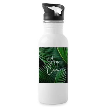 YOU CAN - Water bottle with straw - white - Right