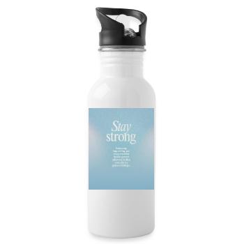 STAY STRONG - Stay strong - Water bottle with straw - white - Right
