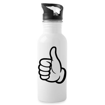 like hand - Water bottle with straw - white - Right