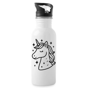 The Enchanted Unicorn - Water bottle with straw - white - Right