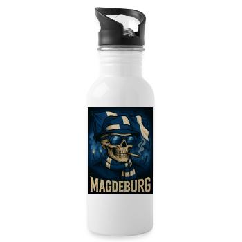 Magdebourg Ultras Skeleton Magdebourg Garçons - Gourde avec paille intégrée - blanc - Droite