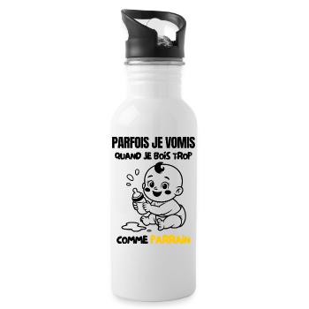 Sometimes I vomit like Godfather - Water bottle with straw - white - Right