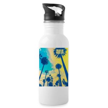 Palm up your life. - Water bottle with straw - white - Right