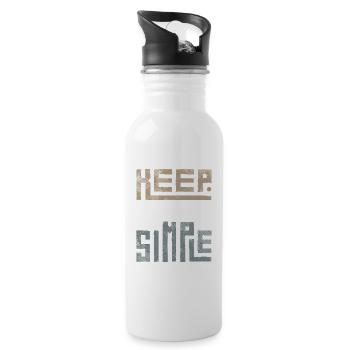 Motivational Message and Encouragement - Water bottle with straw - white - Right