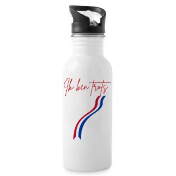 Holland  - Gourde avec paille intégrée - blanc - Droite