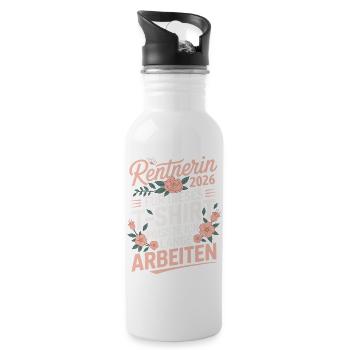 Pensioner 2026 - Water bottle with straw - white - Right