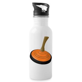 CURLING ORANGE_FUR_WUNSCHNAME - Gourde avec paille intégrée - blanc - Droite
