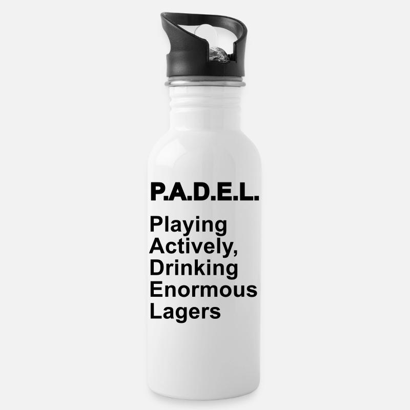 La signification du padel - Gourde avec paille intégrée - blanc