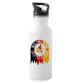 World Champion Germany Football - Water bottle with straw - white - Right