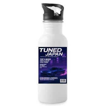 Abgestimmtes japanisches Neon-Automagazin-Cover - Trinkflasche mit integriertem Trinkhalm - Weiß - Rechts