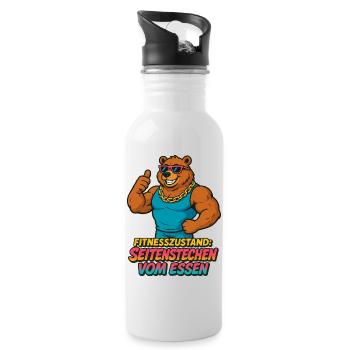 Fitness Stitch from food - Water bottle with straw - white - Right