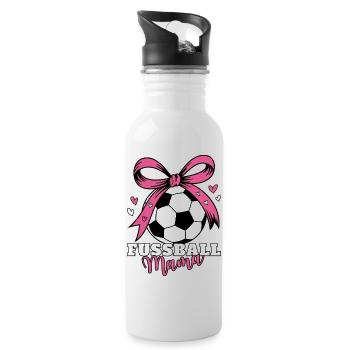 Maman Soccer - Gourde avec paille intégrée - blanc - Droite