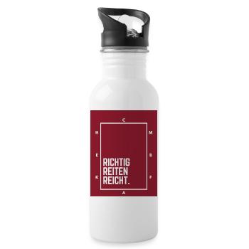 Il suffit de rouler correctement. - Gourde avec paille intégrée - blanc - Droite