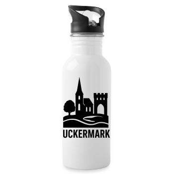 Uckermark Silhouette - Water bottle with straw - white - Right