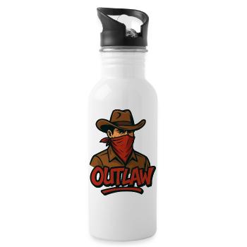 Bandana de cow-boy Wild Outlaw - Gourde avec paille intégrée - blanc - Droite