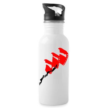 Parachuting - Water bottle with straw - white - Right
