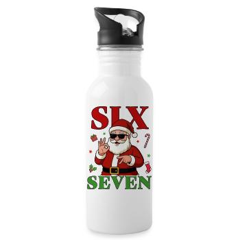 Weihnachtsmann 67 - Santa 67 - Trinkflasche mit integriertem Trinkhalm - Weiß - Rechts