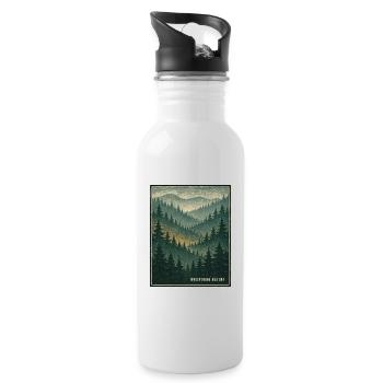 WHISPERING NATURE - Trinkflasche mit integriertem Trinkhalm - Weiß - Rechts