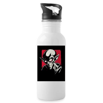 Vampire Nosferatu - Water bottle with straw - white - Right