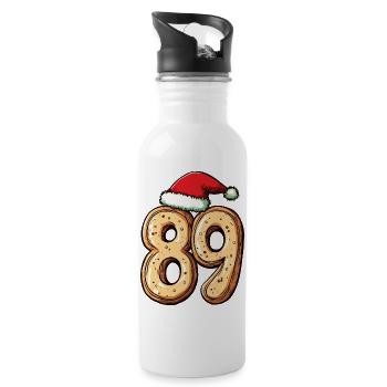 89 Numéro Cookie Noël - Gourde avec paille intégrée - blanc - Droite