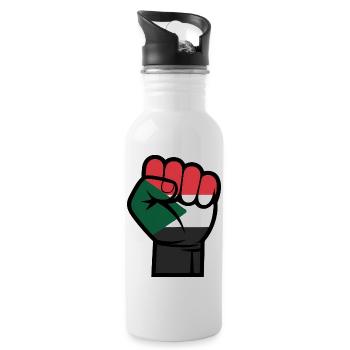 Palestine Libre - Gaza T-Shirt - Gourde avec paille intégrée - blanc - Droite
