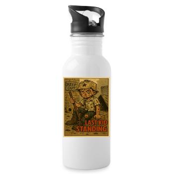 Last Kid Standing - Strong Kids - Water bottle with straw - white - Right