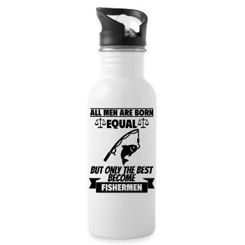 All Men Are Born Equal Anglers - Water bottle with straw - white - Right