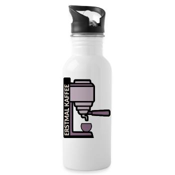 Espresso Kaffeemaschine Kaffee - Trinkflasche mit integriertem Trinkhalm - Weiß - Rechts