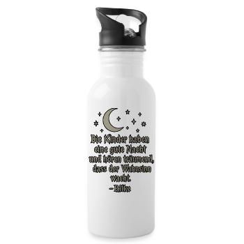 The madness is awake - Water bottle with straw - white - Right