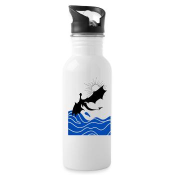 Dragon one - Water bottle with straw - white - Right