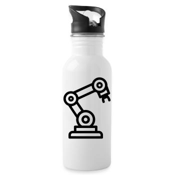 bras robotique - Gourde avec paille intégrée - blanc - Droite