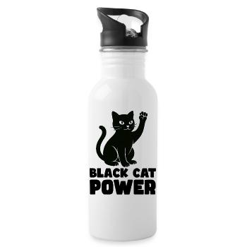 Cat Power - Water bottle with straw - white - Right