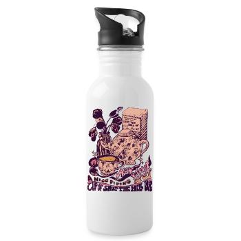 CUP OF SHUT THE HELL UP - Water bottle with straw - white - Right